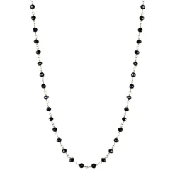 18K Gold Fine Black Diamond Chain