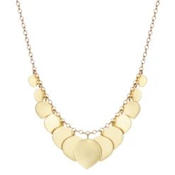 18K Gold Graduated Lotus Necklace