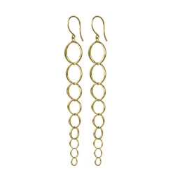 18K Gold Graduated O’ Chain Earrings