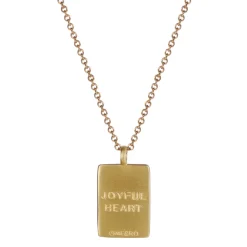 10K Gold Joyful Heart Foundation Fearlessness Tag on Chain