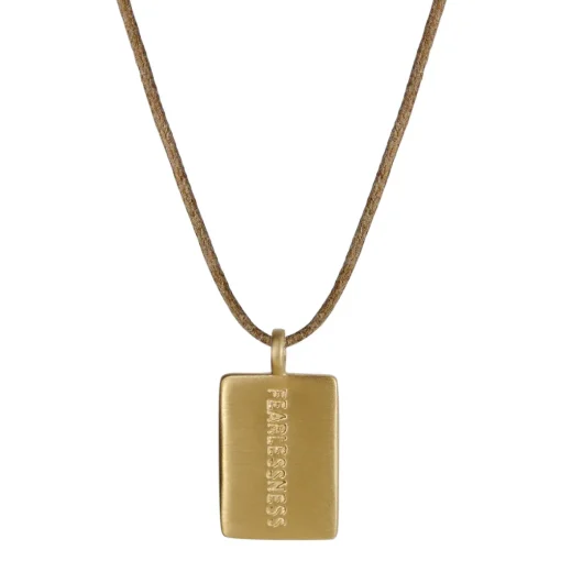 10K Gold Joyful Heart Foundation Fearlessness Tag on Cord
