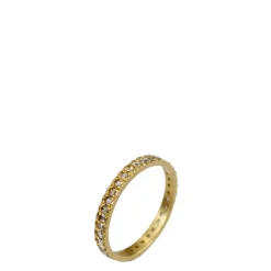 18K Gold 3.5mm Band with 2.5mm Rose Cut Diamonds