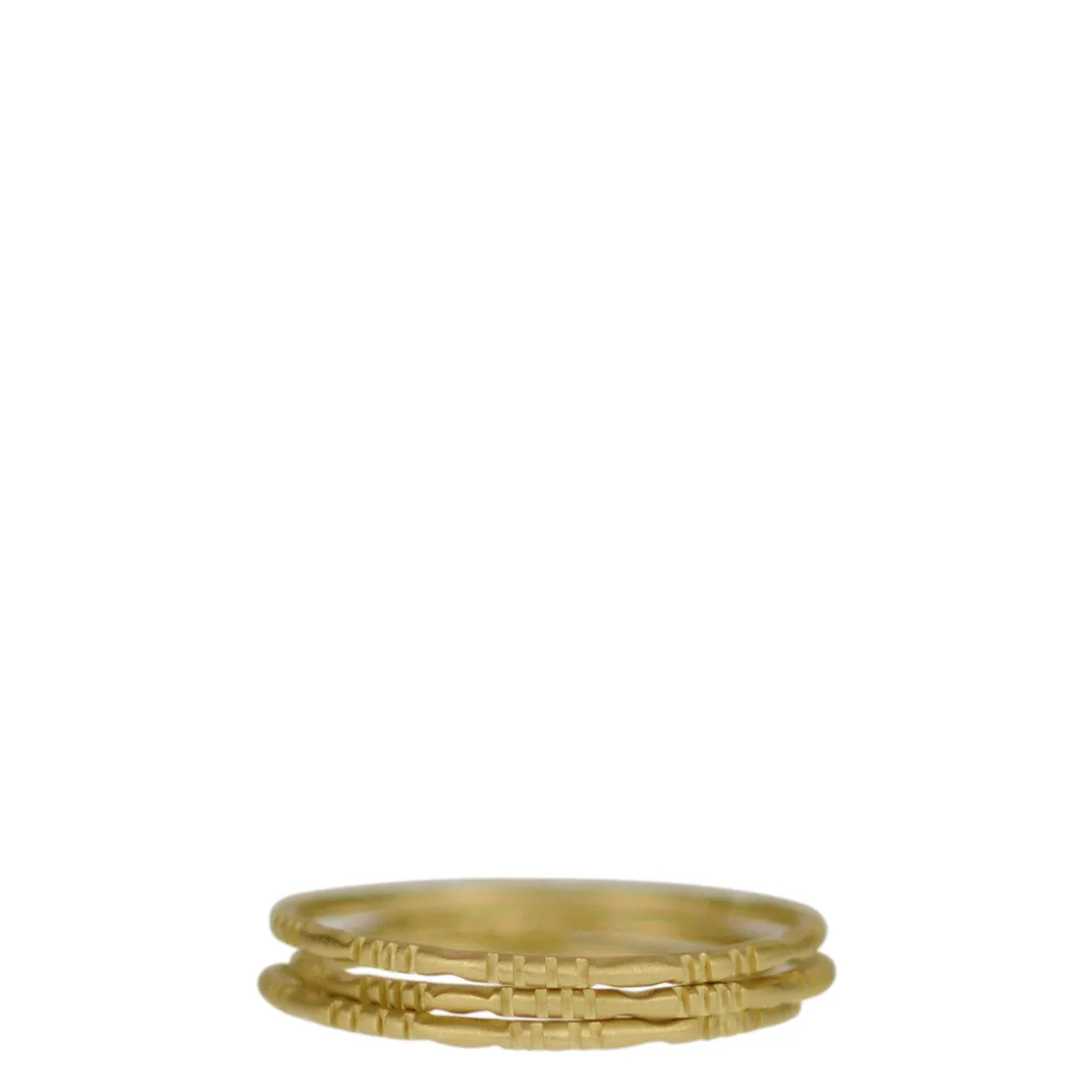18K Gold Moroccan Rings (Set of 3)