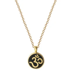 18K Gold Om Pendant