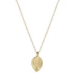 18K Gold Small Double Lotus Petal Pendant