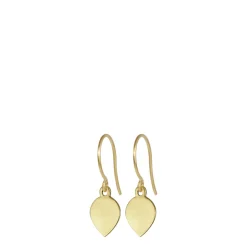 18K Gold Small Flat Lotus Petal Earrings