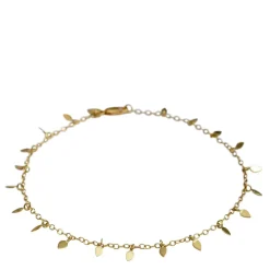 18K Gold Tiny Petal Anklet