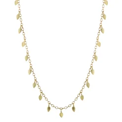 18K Gold Tiny Petal Chain