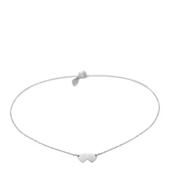 Sterling Silver Double Heart Anklet