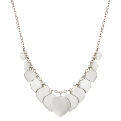 Sterling Silver Graduated Lotus Necklace