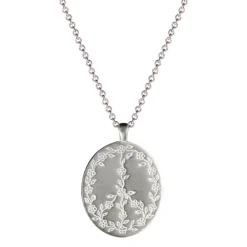 Sterling Silver Peace Symbol Pendant