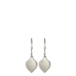 Sterling Silver Small Flat Lotus Petal Earrings