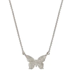 Sterling Silver Small Paisley Butterfly Pendant