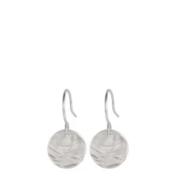 Sterling Silver Small Shell Disc Earrings