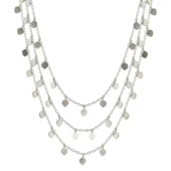 Sterling Silver Three Tier Lotus Petal Chain